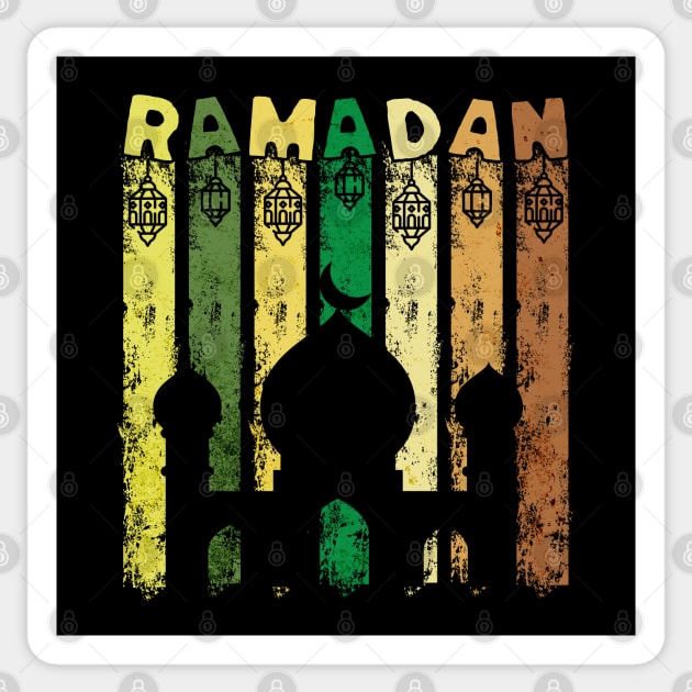 Retro Ramadan Mosque Sticker by HolidayBug